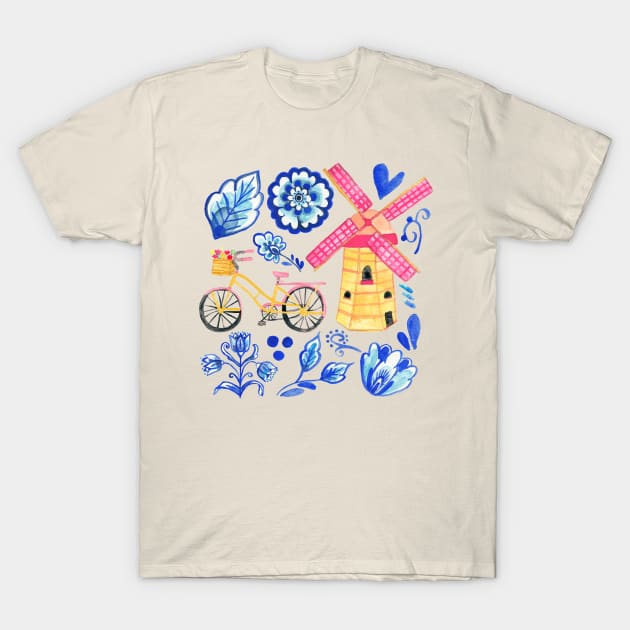 Netherlands Whimsy T-Shirt by tangerinetane